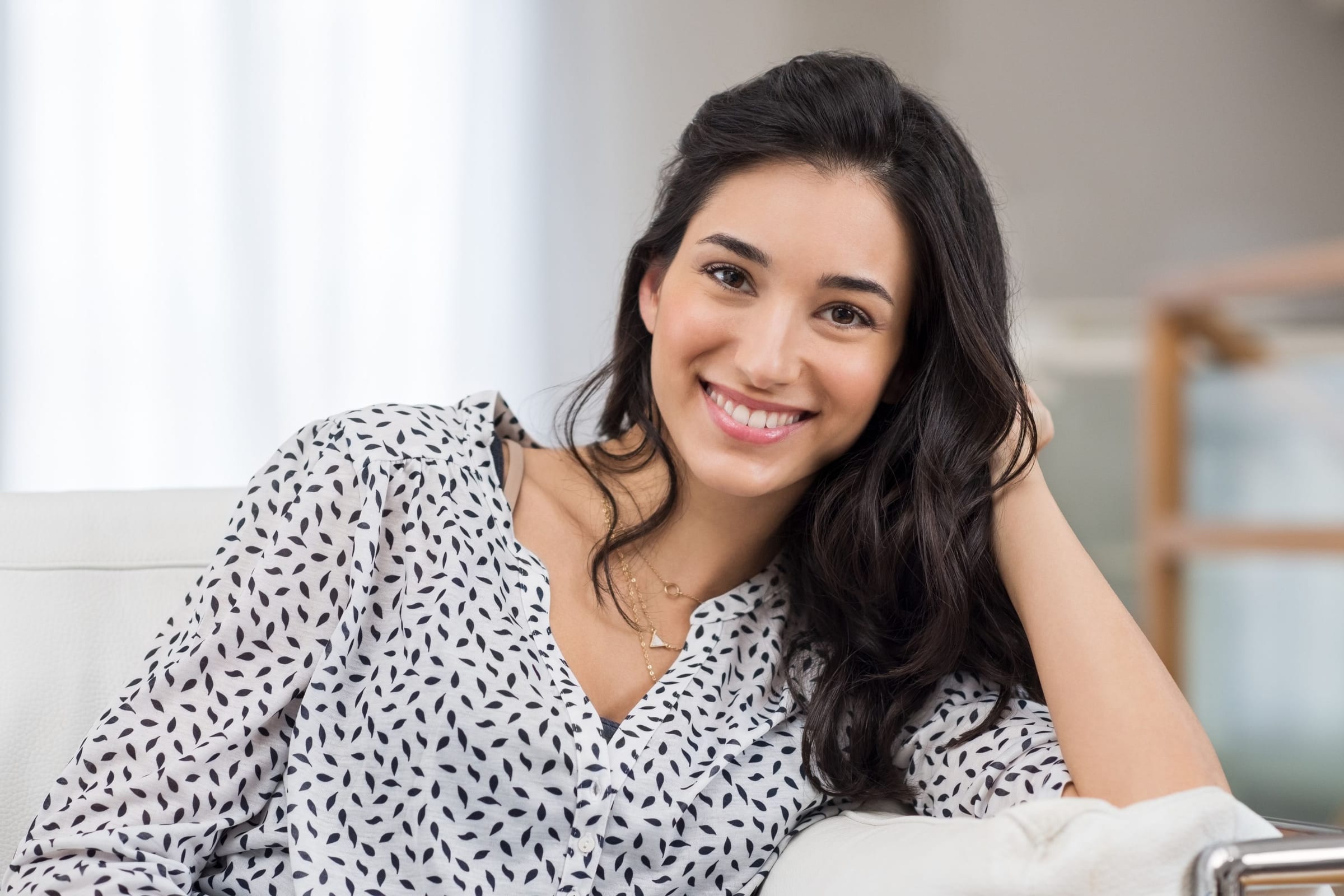 Smiling woman with a bright, confident smile